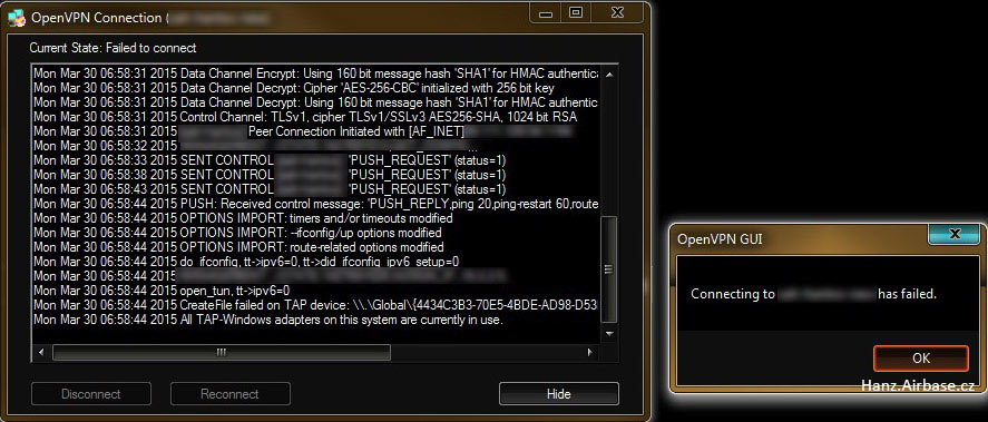 openvpn-failed-all-tap-adapters-in-use